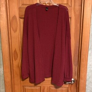 Women’s Wild Fable Open Front Cardigan Rusty Maroonish Color Size XL/XXL